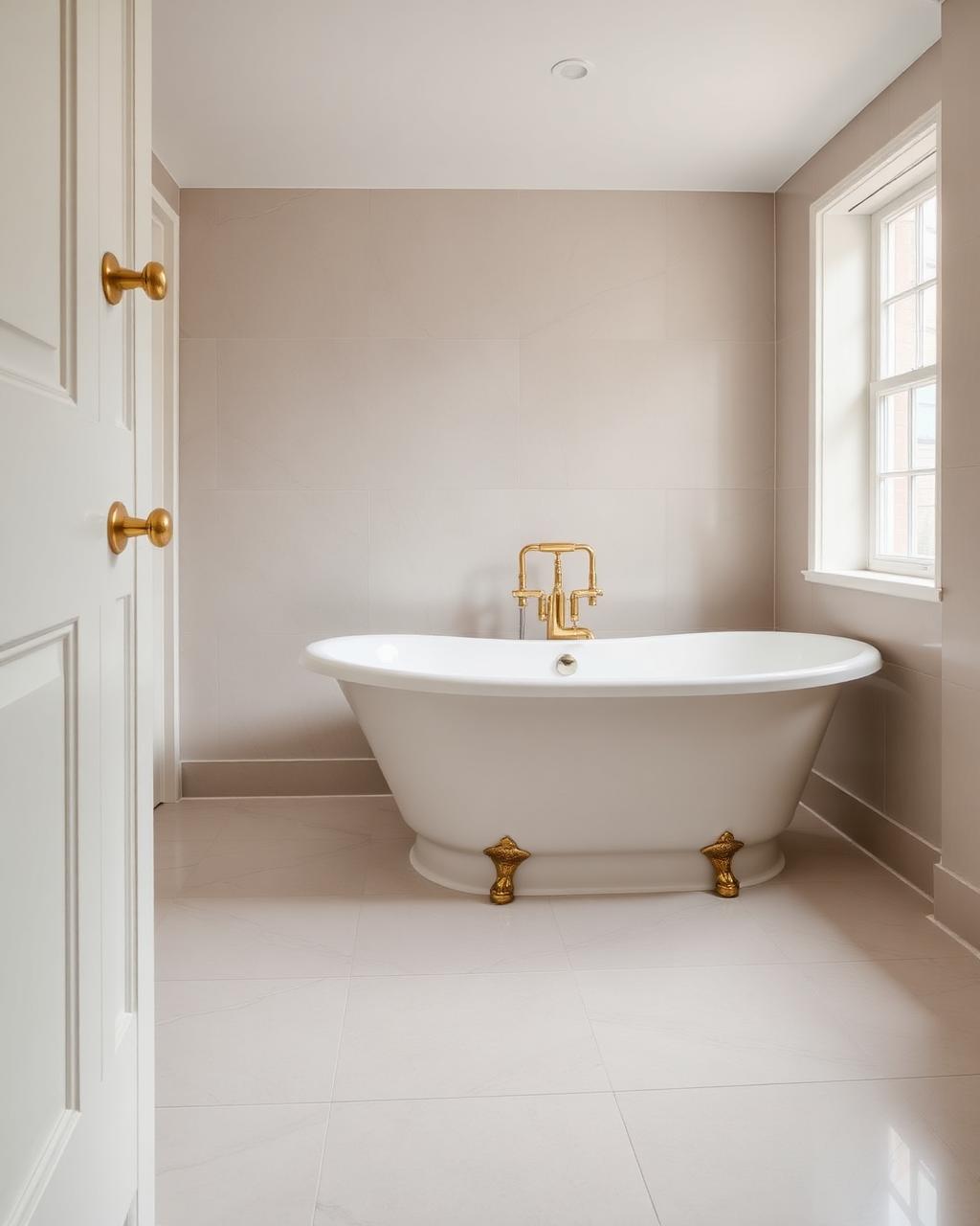 Luxury bathroom with freestanding bath